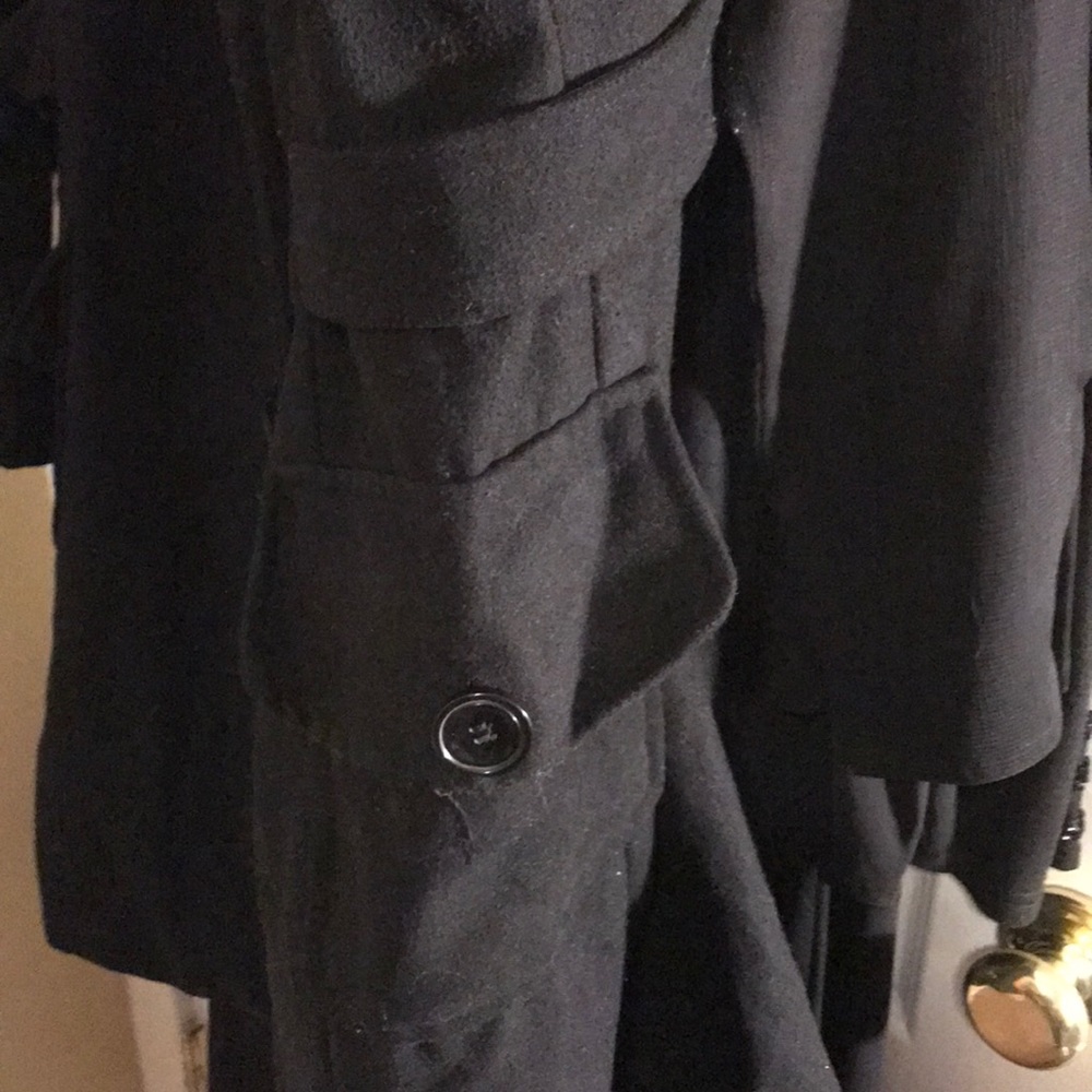 Care N Sport Black Wool Coat - Picture 3 of 8